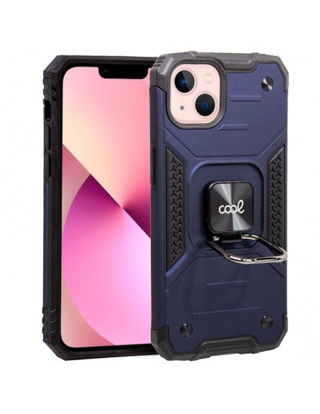 Carcasa reforzada cama TPU iPhone 13 anilla azul