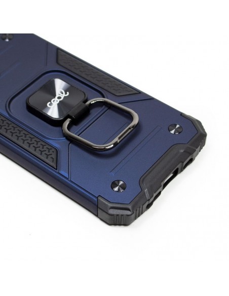 Carcasa reforzada cama TPU iPhone 13 Pro Max anilla azul