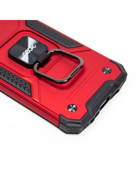 Carcasa reforzada cama TPU iPhone 13 Pro Max anilla roja