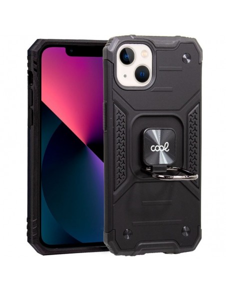 Carcasa reforzada cama TPU iPhone 13 mini anilla negra