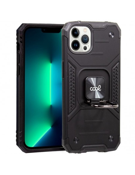 Carcasa reforzada cama TPU iPhone 13 Pro anilla negra
