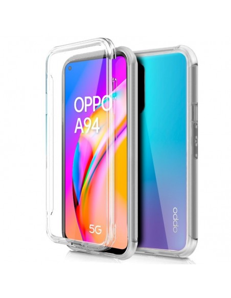 Funda gel TPU 3D para Oppo A94 5G / Reno 5Z transparente (Frontal + trasera)
