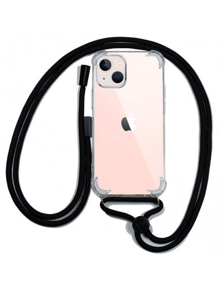 Carcasa TPU transparente iPhone 13 cordón negro