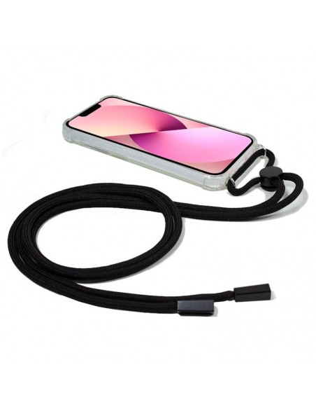 Carcasa TPU transparente iPhone 13 cordón negro