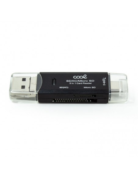 Lector tarjetas de memoria universal COOL 3 en 1 (Tipo C / microUSB / USB)