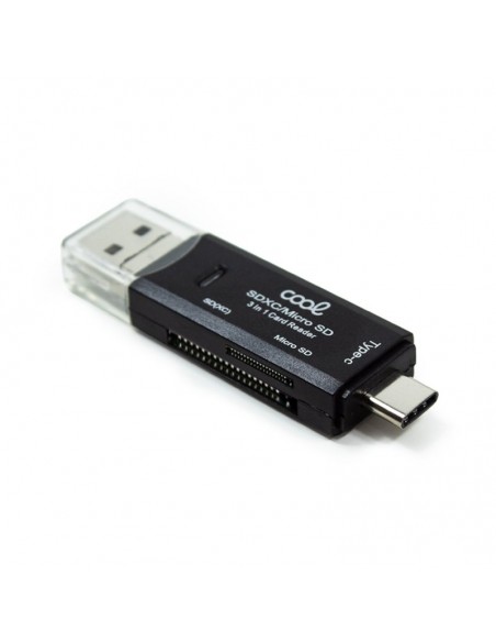Lector tarjetas de memoria universal COOL 3 en 1 (Tipo C / microUSB / USB)