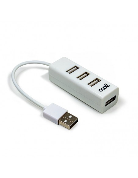 Hub USB 2.0 universal COOL 4 puertos USB blanco