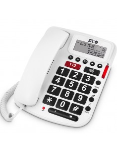 Teléfono fijo cableado SPC 3293B Confort Volume blanco (teclas grandes)