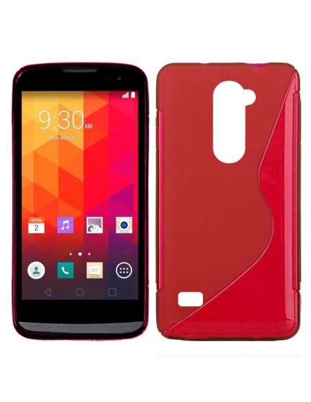 Funda gel TPU LG Leon H340N roja
