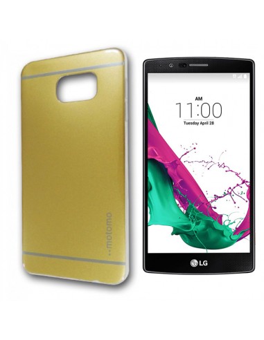 Carcasa TPU Motomo LG G4 metalizada dorada