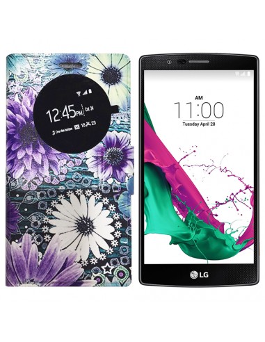 Funda libro soporte TPU LG G4 diseño Margaritas