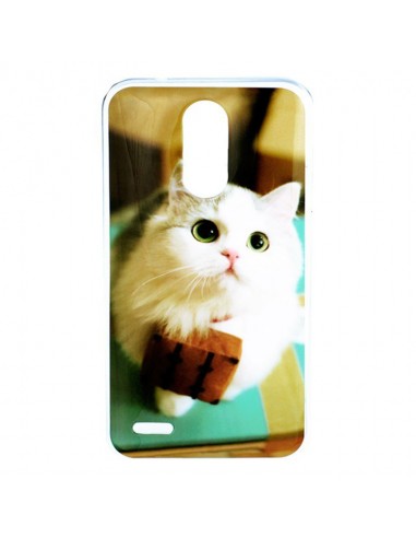 Carcasa TPU LG K10 (2017) diseño gato cajita