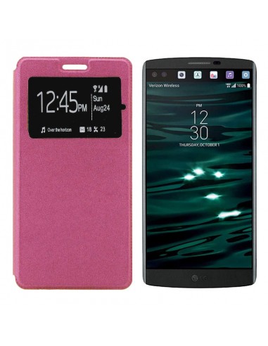 Funda libro soporte TPU LG V10 rosa