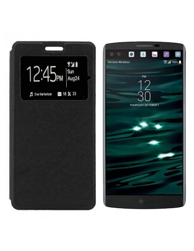 Funda libro soporte TPU LG V10 negra