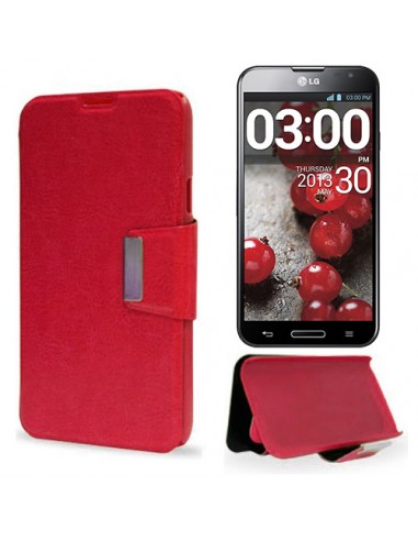 Funda libro soporte LG Optimus G Pro roja