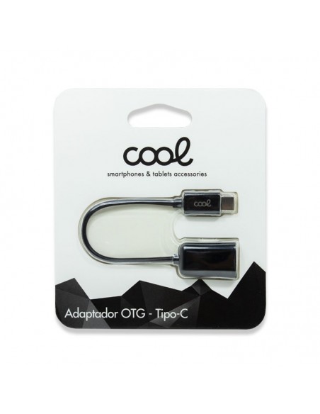 Cable OTG adaptador USB hembra a tipo C macho universal negro