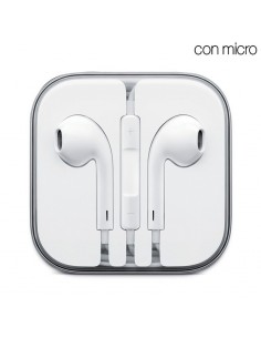 Auriculares universales Jack 3,5 mm estéreo con micro y cajita blancos