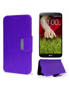 Funda libro soporte LG G2 morada