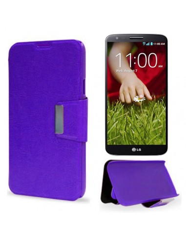 Funda libro soporte LG G2 morada