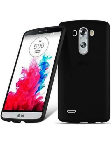 Funda gel TPU brillo LG G3 negra Face Mobile