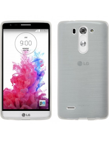 Funda gel TPU fino LG G3 blanca transparente