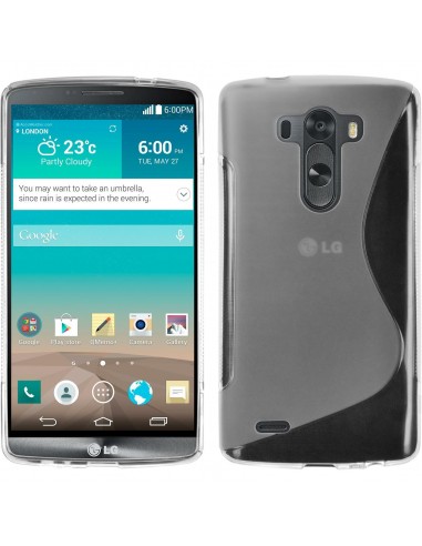 Funda gel TPU ola LG G3 blanca transparente