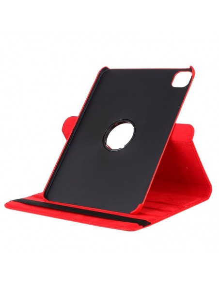 Funda soporte giratorio iPad Pro 12.9 pulg (2020 / 2021) polipiel roja