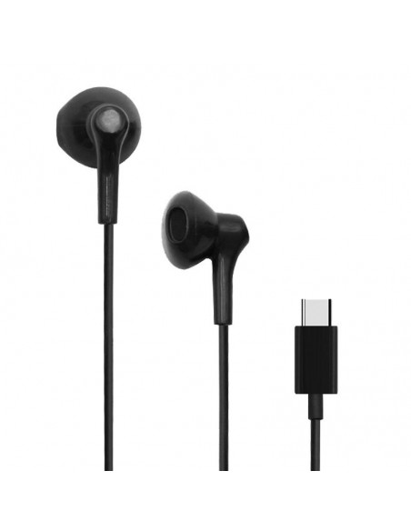 Auriculares digitales manos libres de botón Cool estéreo tipo C negros