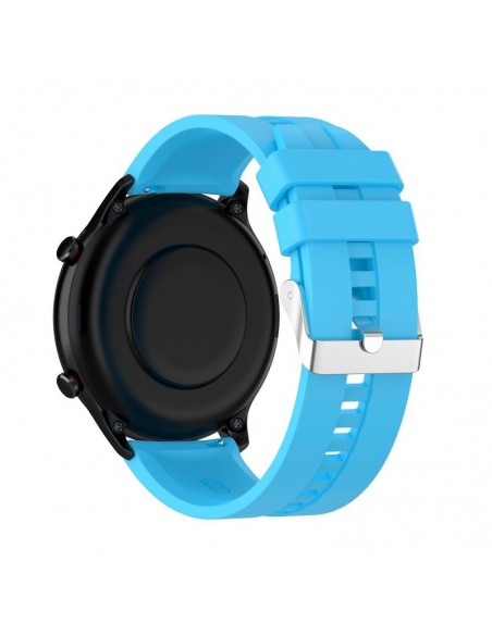 Correa goma universal 22mm Amazfit GTR / Stratos / Huawei / Samsung / COOL Bristol / Sunset azul celeste