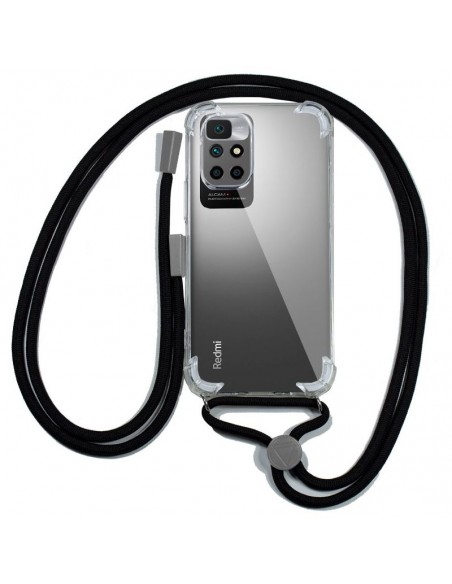Carcasa TPU transparente Xiaomi Redmi 10 cordón negra
