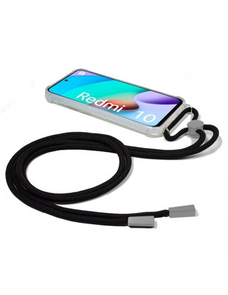 Carcasa TPU transparente Xiaomi Redmi 10 cordón negra