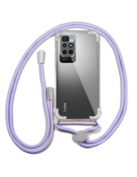 Carcasa TPU transparente Xiaomi Redmi 10 cordón violeta