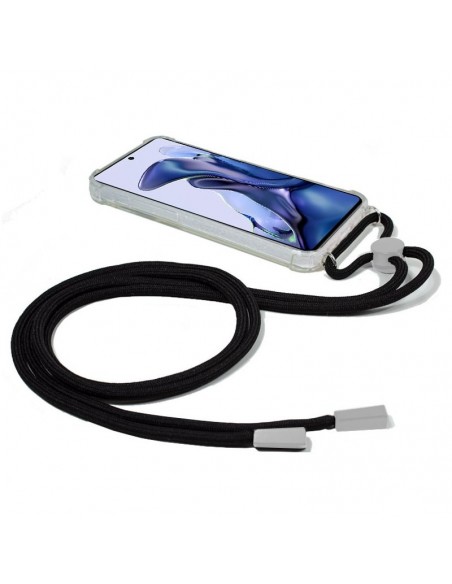 Carcasa TPU transparente Xiaomi 11T / 11T Pro cordón negra