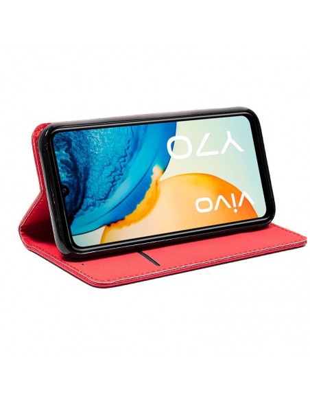 Funda libro soporte TPU Vivo Y70 roja