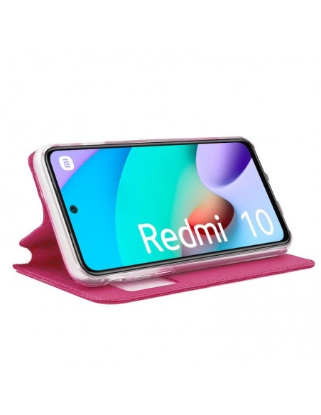 Funda libro soporte TPU Xiaomi Redmi 10 rosa