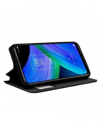 Funda libro soporte TPU TCL 20R 5G negra