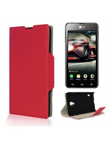 Funda libro soporte LG Optimus F5 / L7 4G LTE roja