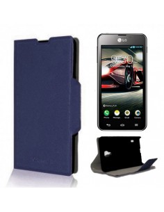 Funda libro soporte LG Optimus F5 / L7 4G LTE azul marino