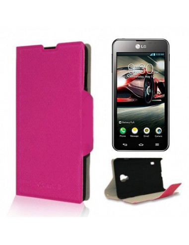 Funda libro soporte LG Optimus F5 / L7 4G LTE rosa