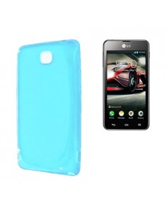 Funda gel TPU LG Optimus F5 / L7 4G LTE (P875) azul turquesa