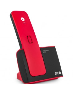 Teléfono fijo DECT inalámbrico SPC Blade 7290r con manos libres negro y rojo 2