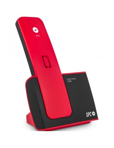 Teléfono fijo DECT inalámbrico SPC Blade 7290r con manos libres negro y rojo