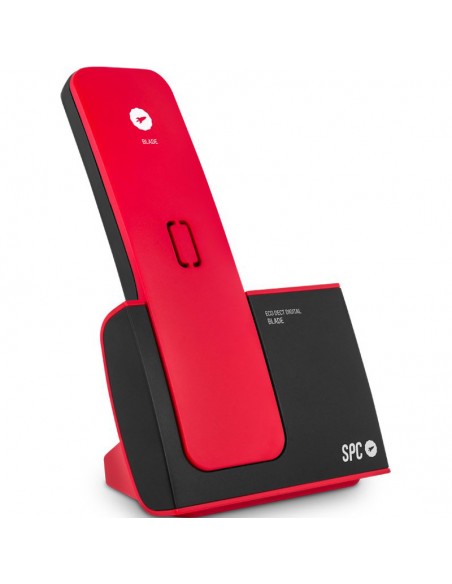Teléfono fijo DECT inalámbrico SPC Blade 7290r con manos libres negro y rojo