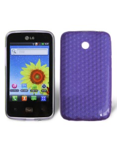 Funda gel TPU diamond LG Optimus Hub (E510) morada