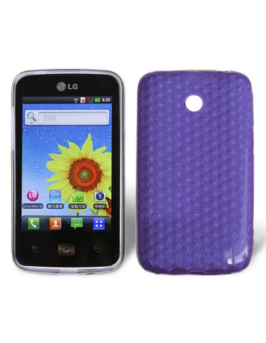 Funda gel TPU diamond LG Optimus Hub (E510) morada