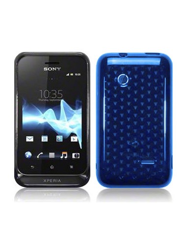 Funda gel TPU diamond Sony Xperia Tipo azul