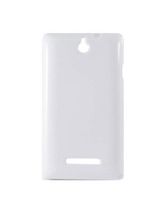 Funda gel TPU brillo Sony Xperia E blanca