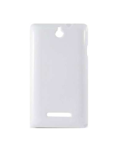 Funda gel TPU brillo Sony Xperia E blanca