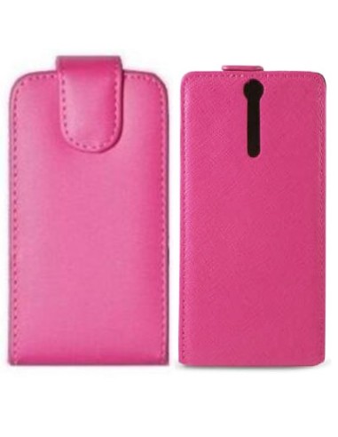 Funda tapa piel Sony Xperia S rosa