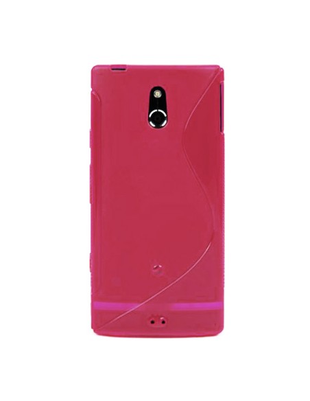 Funda gel TPU ola Sony Xperia P (LT22i) translúcida roja carmín